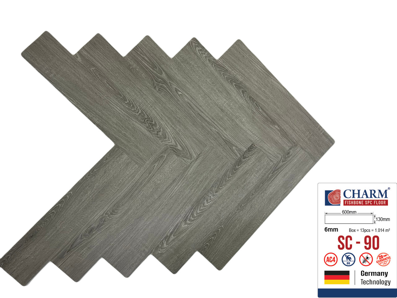 Mã màu sàn Charm Wood SPC - mẫu 9