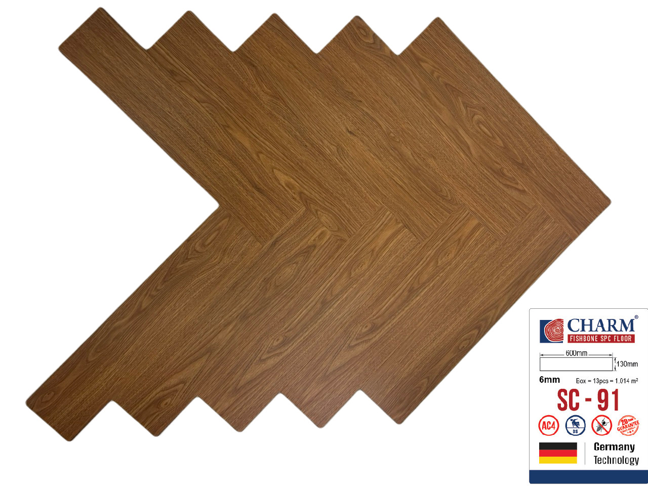 Mã màu sàn Charm Wood SPC - mẫu 10